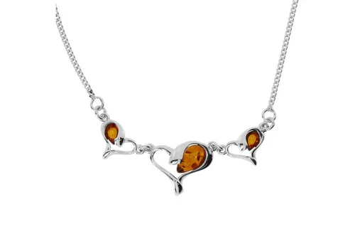 OSTSEE-SCHMUCK Collier Herz aus Silber 925 - Elegantes Ketten Collier aus Sterlingsilber, 45 cm lang, inkl. edlem Etui - perfekt für jeden Anlass und als besonderes Geschenk.