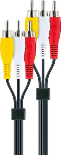 Schwaiger CIK5030 533 Video-Kabel, CINCH Stecker, (300 cm), farblich markierte Stecker