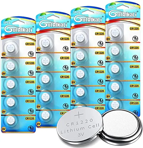 JZHUAZ 20 Stück CR1220 3V Lithium Knopfzelle Elektro CR 1220 Lithium