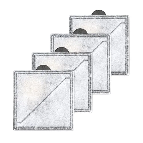 Ion-X Trinkbrunnenfilter, 4er-Pack, Doppelfilterung für saubereres und frischeres Wasser, Ersatz-Trinkbrunnenfilter für PetSafe Outlast Trinkbrunnen ohne Pumpe und Viva Trinkbrunnen.