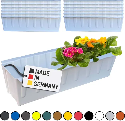 Hossi's Wholesale 12 Euro-Paletten Blumenkästen-Einsätze | 37,3cm Weiß - Garten-Zubehör für stilvolle Bepflanzung auf Europaletten – wetterfest, robust und ideal für kreative Gärtner. Perfekt für Balkon, Terrasse oder Küche!