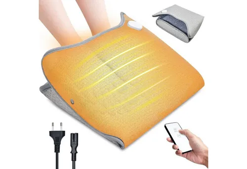 Diyarts Heizdecke elektrischer Fußwärmer, mit Fernbedienung, 1-tlg, Fußwärmer mit Fernbedienung – 3 Stufen, sicher & platzsparend