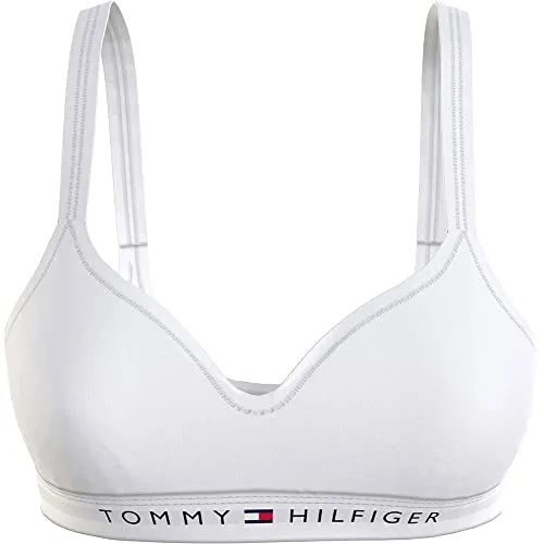 Tommy Hilfiger Damen Bralette Lift Stretch, Weiß (White), S - Funktionsunterwäsche aus 95% Bio-Baumwolle für hohen Tragekomfort, mit leicht gepolsterten Körbchen und elastischem Bund für optimale Passform und Unterstützung im Alltag.