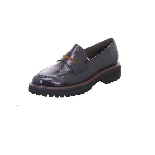 Paul Green Slipper & Mokassin 1120-006, Schwarz - Elegante Slipper aus Knautschlack und Veloursleder, ideal für stilvolle Auftritte und höchsten Tragekomfort.