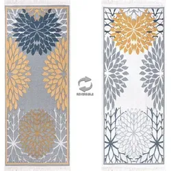 Jimri Teppich Kelim, Läufer, Wohnzimmer Teppich Flur Läufer blau Läufer | 80 cm x 200 cm