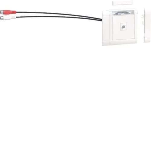 Hager GMSET109016 Multimedia-Anschlussset Klinke 3,5 von Tehalit Anschlussset Kommunikationstechnik