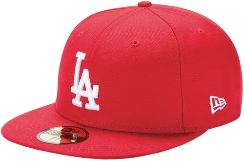 New Era Los Angeles Dodgers MLB Basic Red 59Fifty Basecap - 7 3/8-59cm (L) - Offizielles Lizenzprodukt der MLB: Rote 59Fifty Cap mit flachem Schirm und prominentem Team-Logo. Perfekt für Fans und stilbewusste Träger.
