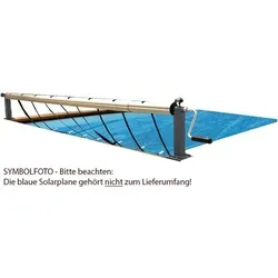 Interline Manueller Aufroller für Holz Pools bis 5,50 m - Sonstiges Poolzubehör für Holzpools, korrosionsbeständiger Aluminiumrahmen für schnelle und einfache Montage mit ergonomischem Blockierknopf.