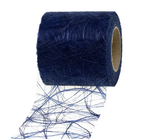 Florists Products Tischläufer Vlies 8cm 25m Dunkelblau Dekoband Tischdekoration Faserseide