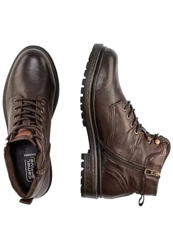 Camel Active Schnürboots 55CAA03120320 (46/coffee) - Schnürer mit gepolstertem Schaftrand und profilierter Laufsohle für hohen Tragekomfort, ideal für trendbewusste Herren.