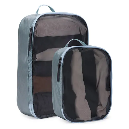Thule Kleidersack Packing Cube Set (2 St) - Grün - Praktisches Set aus 2 Nylon Packing Cubes in Pond Gray für effizientes Packen. Ideal für Reisen, sorgt für Ordnung und Übersicht im Gepäck.