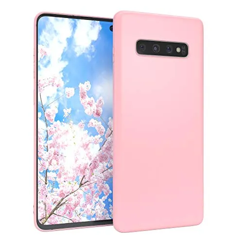 Produktbild EAZY CASE Handyhülle Silikon mit Kameraschutz kompatibel mit Samsung Galaxy S10 Plus in Rosa, Ultra dünn, Slimcover, Silikonhülle, Hülle, Softcase, Backcover
