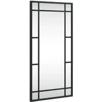 vidaXL Hängender Rechteckiger Wandspiegel 30x60 cm in schwarz von vidaXL