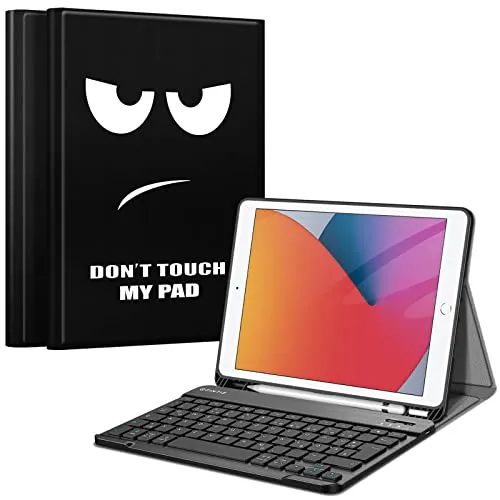 FINTIE Tastatur Hülle für iPad 10.2 Zoll - Tastatur-Hülle für iPad 9/8/7 Gen, mit magnetisch abnehmbarer Bluetooth-Tastatur und robustem Schutz, ideal für produktives Arbeiten unterwegs.