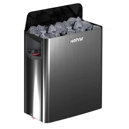 Harvia Saunaöfen The Wall Black Steel (Steuergerät: Eingebaut, 4.5 kW)