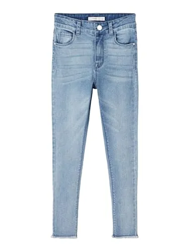 name it Damen NKFPOLLY DNMTECE 2612 HW A Pant NOOS Jeans, Medium Blue Denim, 134