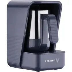 Korkmaz Moderna Grau/Satin Kaffeemaschine - Elegante Kaffeemaschine für die Zubereitung von heißen Getränken, ideal für stilvolle Küchen und Kaffeeliebhaber