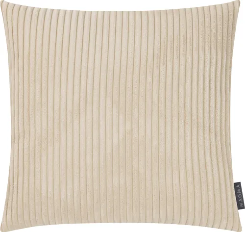 Magma Kissenhülle SHARA beige - Kissenhülle in 60x60cm aus 100% Polyester, pflegeleicht im Schonwaschgang und mit praktischem Reißverschluss – ideal für stilvolle Wohnräume.
