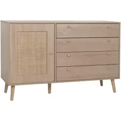 Sideboard MCW-M43: Hochwertige Schrank Kommode mit Kubu Rattan