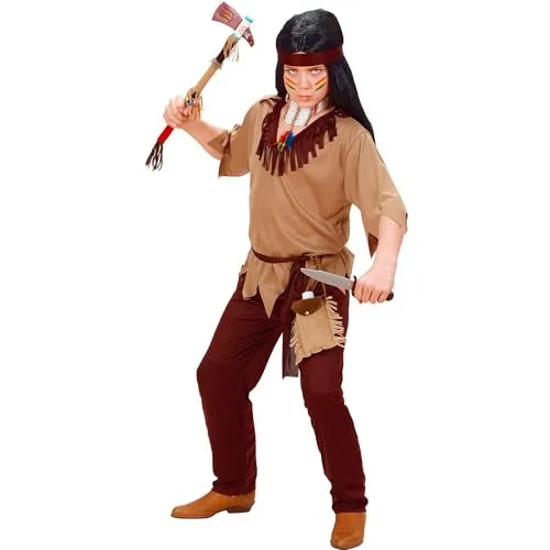 W WIDMANN MILANO Party Fashion - Kinderkostüm Indianer, Wilder Westen, Häuptling, Faschingskostüme