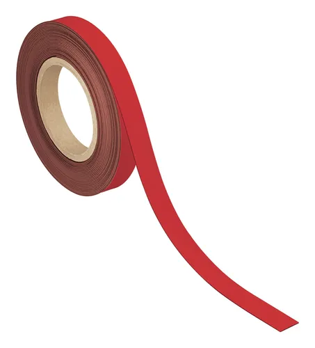 Maul Magnetband 65243, rot - Beschriftbares Kennzeichnungsband - Organisationsmittel für wechselnde Beschriftungen an Metalloberflächen. Ideal für Lager, Schulen und Büros. Abwischbar, individuell zuschneidbar und haftet auf allen Metalluntergründen.