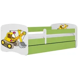 Raumhirsch Kinderbett Bagger, Grün, 70x140 cm in grün von Raumhirsch Furniture