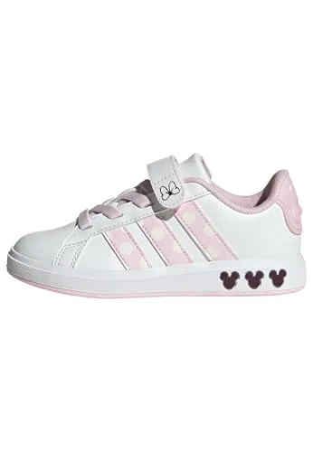 adidas Kinderschuhe COURT MINNIE in Weiß, Größe 31 - Tischtennisschläger, ideal für kleine Sportlerinnen mit bequemer Passform und stylischem Design.