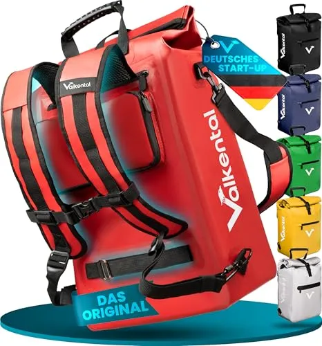 Valkental® 3in1 Fahrradtasche [Bis 25L] in rot von Valkental