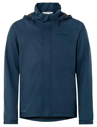 Vaude Escape Bike Light Jacket - Wasserdichte Fahrradjacke in Blau, Gr XL - Wasserdichte Radjacke für Männer, ideal für Bike to Work und Bikepacking. Mit 2-Wege Front-RV und Kapuze für optimalen Schutz.