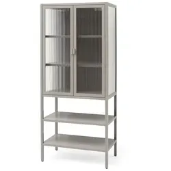 osoltus Cube Vitrine – Raumteiler aus Stahl und Riffelglas von osoltus