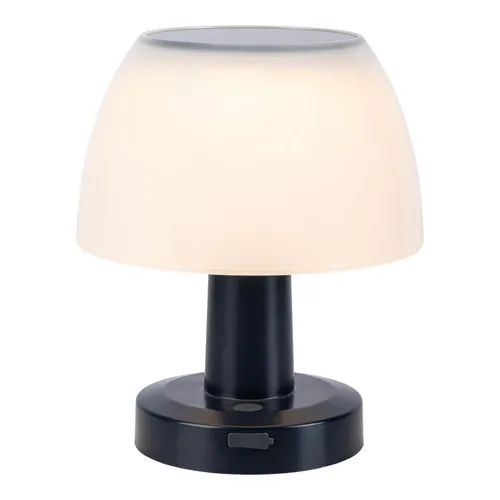 Light & More dimmbare LED Solartischleuchte schwarz