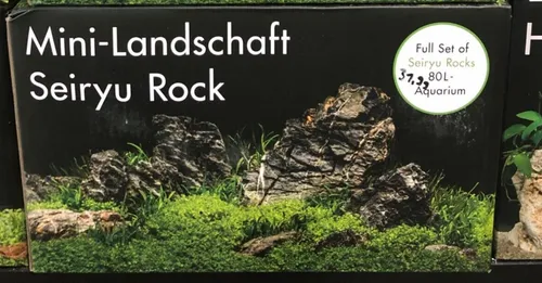 Aquariumdekoration-Set aquadeco Mini Landschaft Seiryu Rock - Dekorationen für 60 L Aquarium, natürlich aus echtem Stein für eine authentische Unterwasserlandschaft.