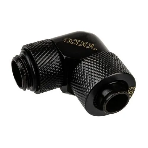 Alphacool 17230 Eiszapfen 13 10mm - 90° drehbare Anschraubtülle G1/4, tiefschwarz, ideal für Wasserkühlungssysteme