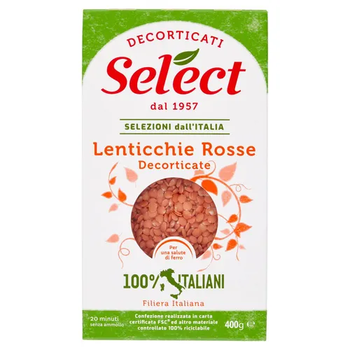 Select Lenticchie Rosse Decorticate Geschälte Rote Linsen Italienische 400g