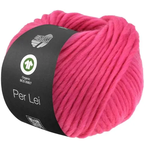 LANA GROSSA Per Lei GOTS | Klassisches Merino-Dochtgarn, GOTS zertifiziert | Handstrickgarn aus 100% Schurwolle | 50g Wolle zum Stricken & Häkeln | 60m Garn FB 14