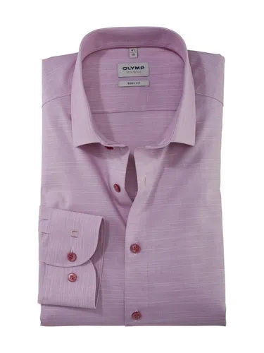 OLYMP Businesshemd in Mauve - Elegantes OLYMP Level Five Hemd in stilvollem Mauve. Die Body-Fit-Silhouette und die leichte Qualität sorgen für einen modernen Look, ideal für den stilbewussten Mann.