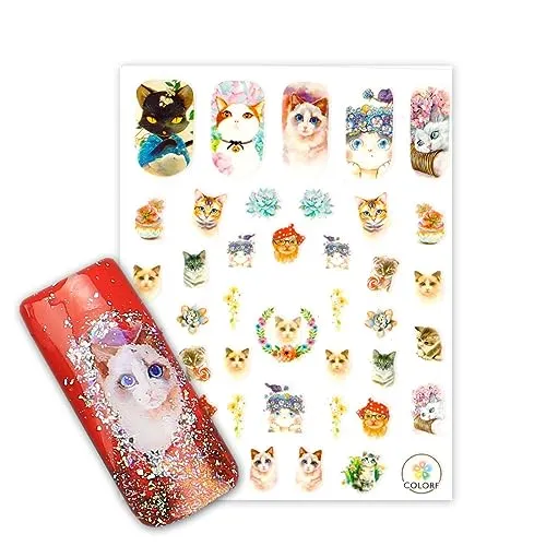 Blatt Nagelsticker - hauchdünne Stick On Nail Slides - Selbstklebende Nail Sticker, Nail Art 3