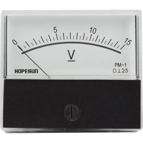 Velleman ANALOGES EINBAU-SPANNUNGSMESSGERÄT 15 V DC / 70 x 60 mm (AVM7015)