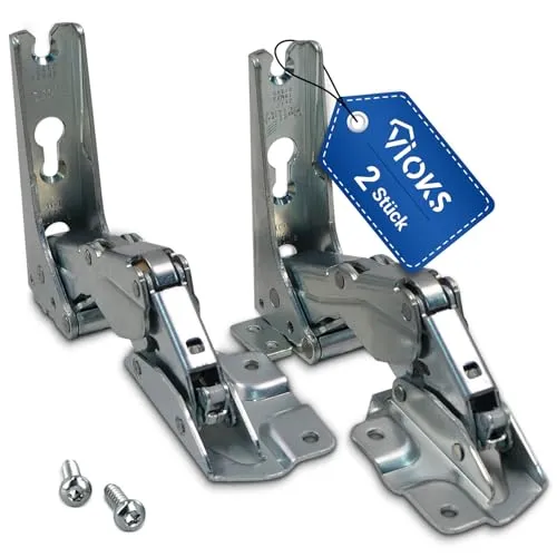 VIOKS Türscharnier-SET - Ersatz für AEG, Küppersbusch und Miele, hochwertige Metallqualität für langlebige Nutzung