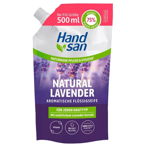 Handsan Natural Lavender Flüssigseife Nachfüllbeutel 500 ml