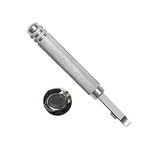 Uhrendeckelöffner für Armbanduhr - Profi Werkzeug für Reparatur - Uhrenwerkzeuge, ideal für den sicheren Batteriewechsel und Reparaturen, aus korrosionsbeständigem Stahl mit rutschfestem Griff für einfache Handhabung.