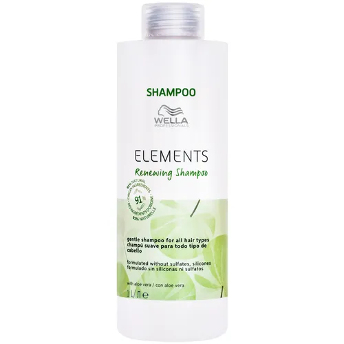 Wella Professionals Elements Renewing Shampoo 1L - Shampoo für alle Haartypen, reinigt sanft und verleiht strahlenden Glanz. Ideal für täglichen Gebrauch, auch bei gefärbtem Haar. Stärkt die Haarstruktur und spendet Feuchtigkeit.