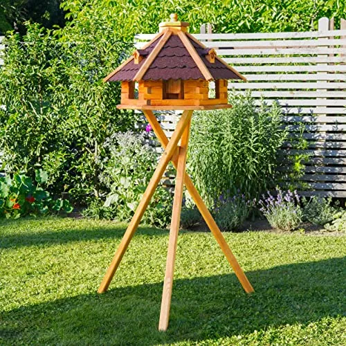 Vogelhaus XXL V18 mit Solarbeleuchtung in rot von Deko Shop Hannusch