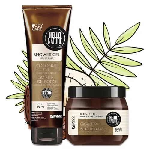 P-Beauty Naturkosmetik Körperpflege Set - Duschgel & Body Butter für intensive Pflege - Das Set vereint Duschgel und Body Butter für eine reichhaltige Pflege trockener Haut. Mit Bio-Kokosöl und Mandelöl sorgt es für ein samtiges Hautgefühl und verwöhnt mit einem exotischen Kokosduft.