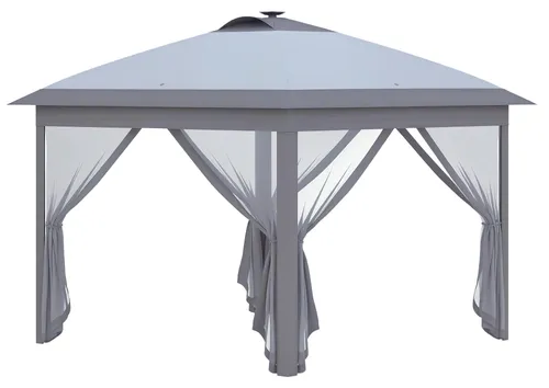 Outsunny Faltpavillon in grau von Outsunny