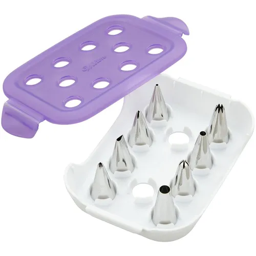 Wilton Decor. Starter Tip Set 9 Spritzdüsen 2104-1369 in lila von WILTON