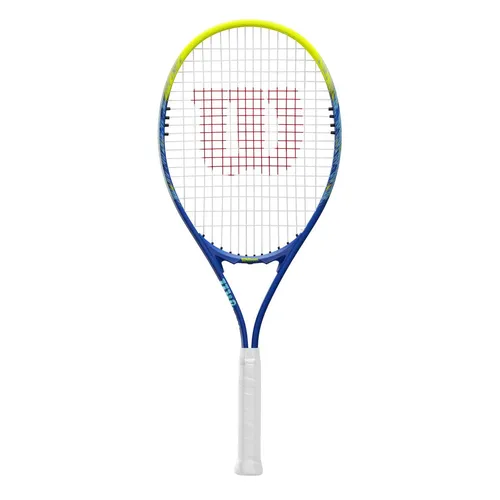 Wilson Tennisschläger Impact 112in - Freizeit 2026 blau/gelb - besaitet - Entfalten Sie Ihr Spiel mit dem Wilson Impact Tennisschläger. Mit innovativer CX-Brückentechnologie für optimale Power und Kontrolle sowie einem großen Sweet Spot für mehr Fehlerverzeihung ist er ideal für Freizeitspieler.