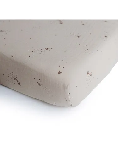 mushie Spannbettlaken in Beige - (L)100 x (B)40 cm, Damen