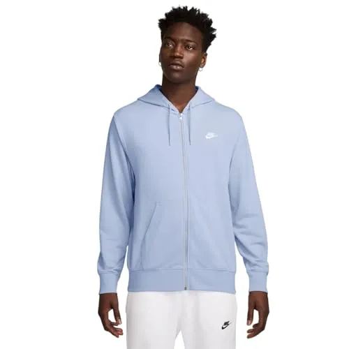 NIKE Herren Kapuzensweat M NK CLUB FT FZ HOODIE - Klassischer Hoodie mit durchgehendem Reißverschluss aus der Nike Club Fleece-Kollektion. Die doppellagige Kapuze und strapazierfähige Ziernähte sorgen für Stil und Komfort im Alltag.
