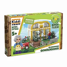 KiddiCraft Brickfarm - Gewächshaus - deutsch 300433 - Lerncomputer und kreatives Spielset, bring Farbe in deine Klemmbaustein-Welt mit diesem einzigartigen Gewächshaus für spielerisches Lernen und kreative Entfaltung.
